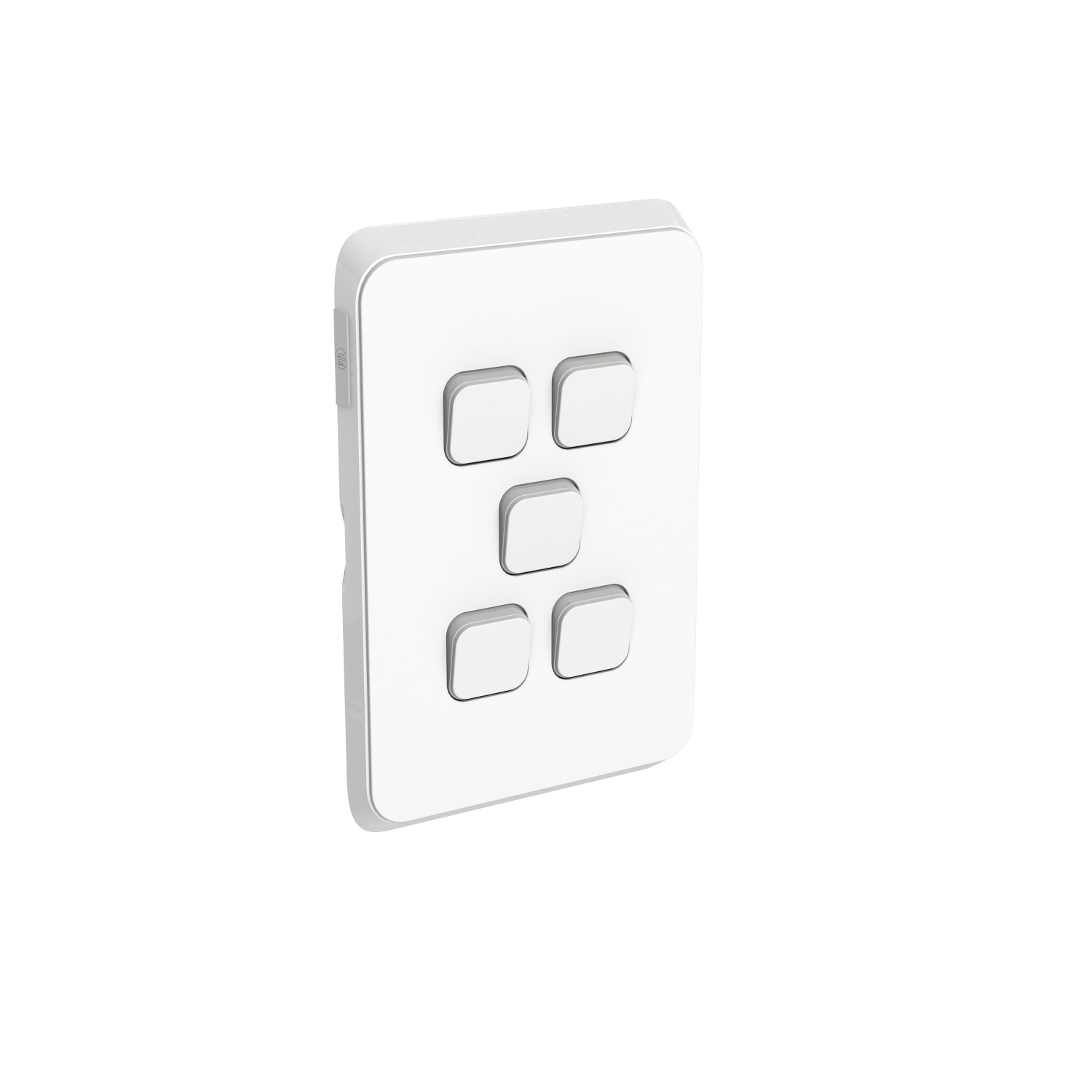 PDL385C-VW - PDL Iconic Cover Plate Switch 5Gang - Vivid White